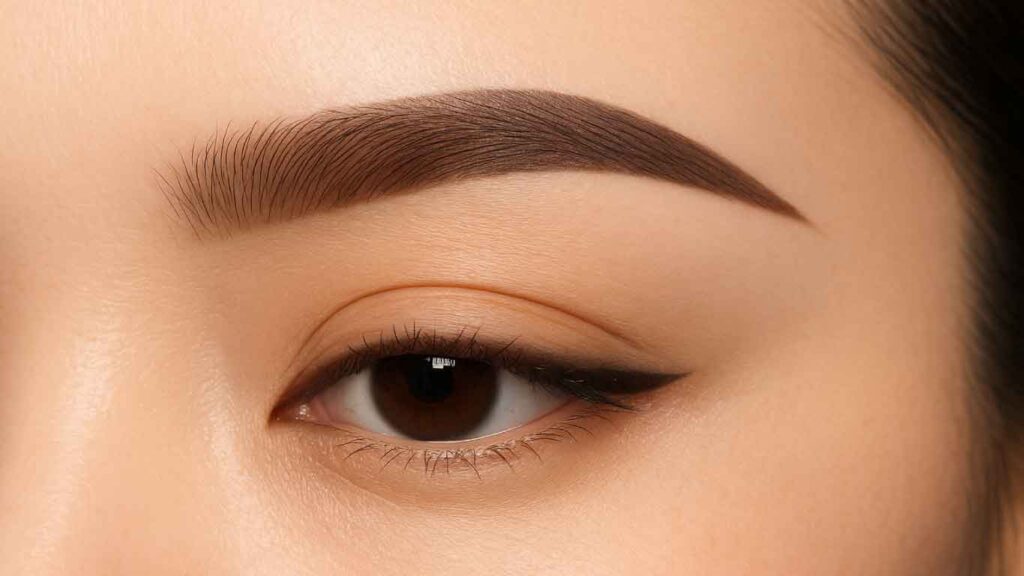 Eyebrow lining creates defined, shaped, and filled-in brows using pencils, liners, or pomades with light, hair-like strokes