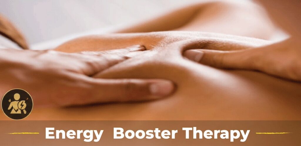 Client receiving Energy Rebooster E-POWER Therapy with massage treatment at Chi Wa Siam Day Spa to support relaxation, circulation, muscle recovery, and overall wellness.