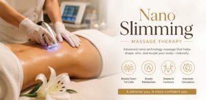 Nano body sculpting treatment applying advanced skincare technology to improve skin firmness and texture.